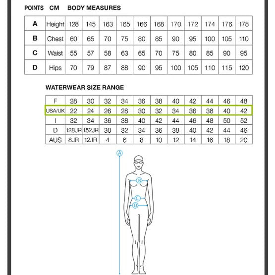 Arena Mens Team Swim Jammer Navy - Size Guide