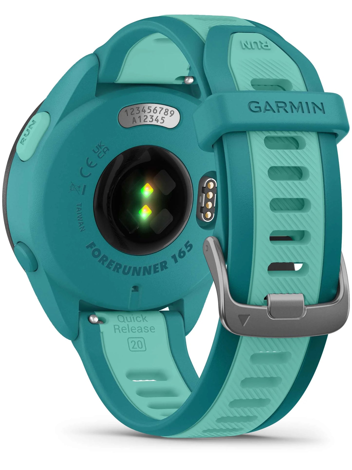 Garmin Forerunner 165 Music Turquoise_Aqua - back