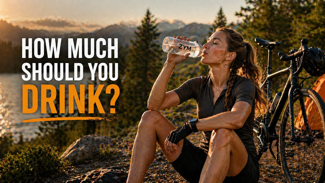 athlete drinking water during endurance training maintaining hydration in warm conditions