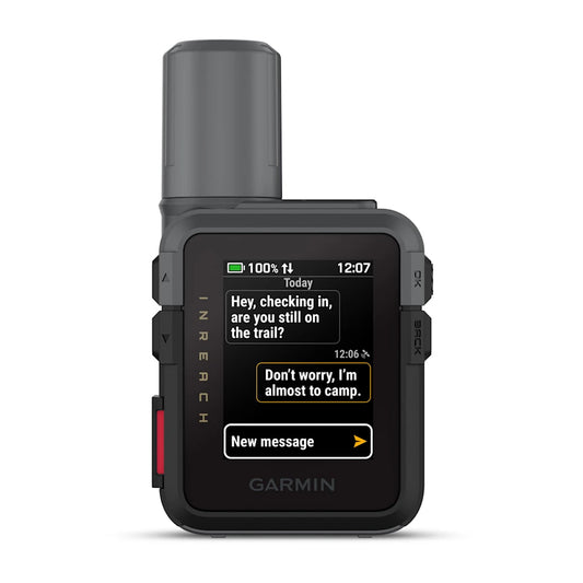 Garmin inReach Mini 3 satellite communicator with color touchscreen, front view