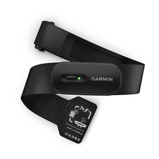 Garmin HRM 200 heart rate monitor with black chest strap, size XS–S, front view