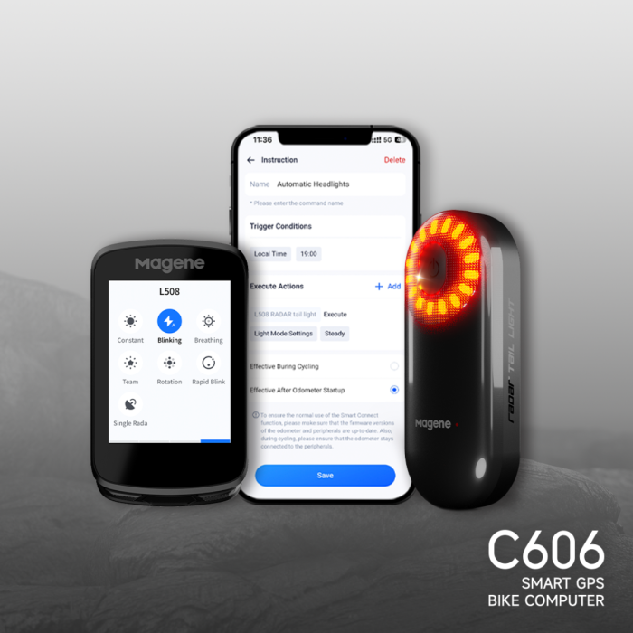 Ciclocomputador inteligente con GPS Magene C606