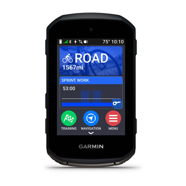 Garmin Edge 850 GPS cycling computer, front view