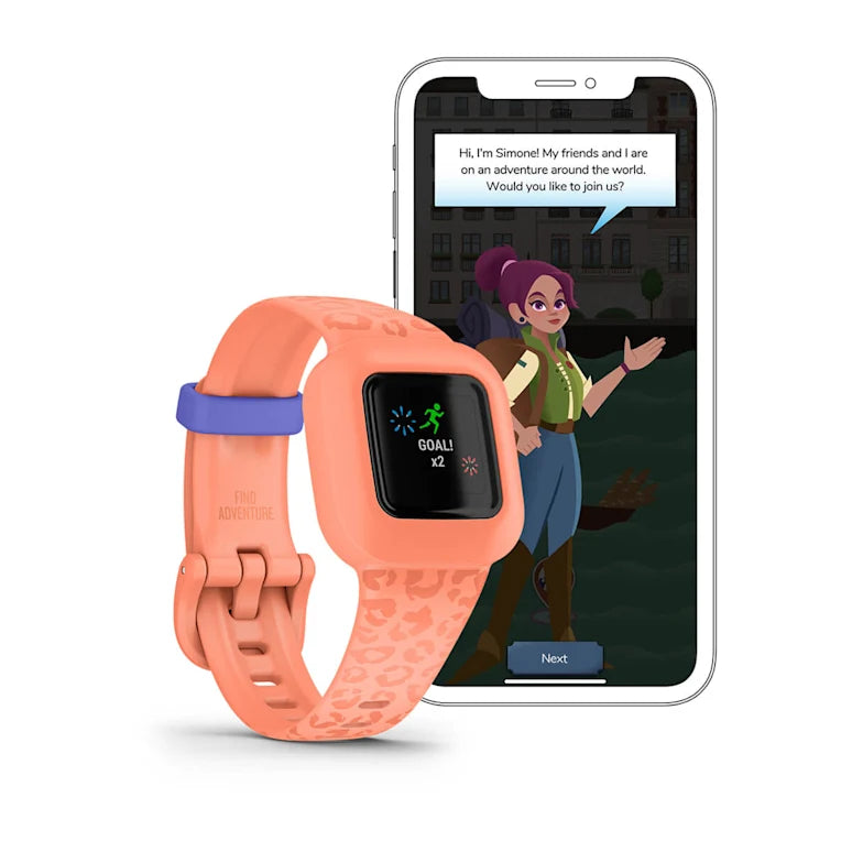 Garmin vívofit Jr. 3 Peach Leopard