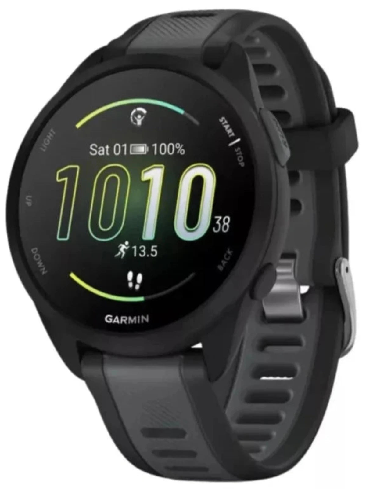 Garmin Forerunner 165 Black_Slate Gray - Front turn right