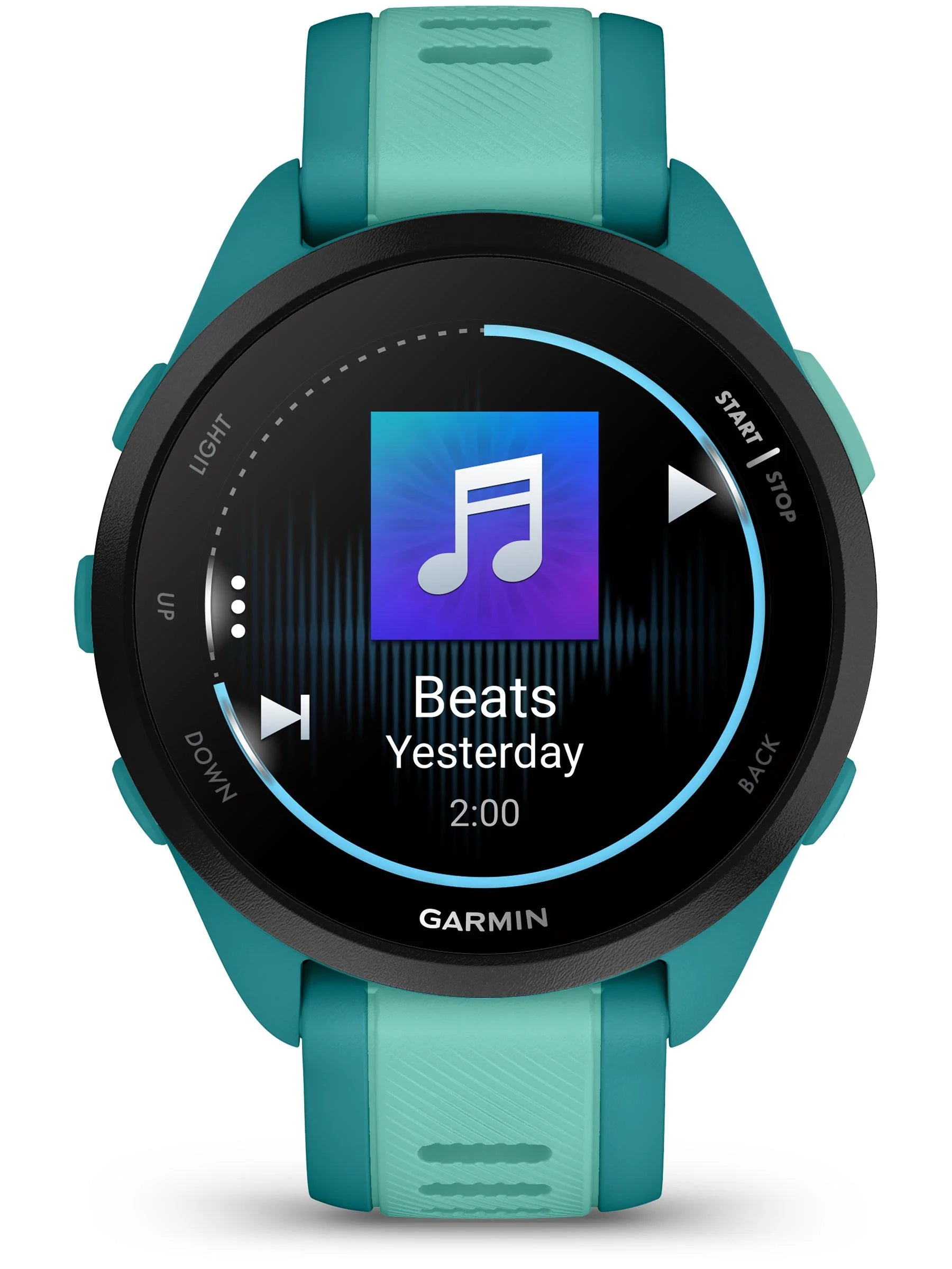 Garmin Forerunner 165 Music Turquoise_Aqua - Front 2