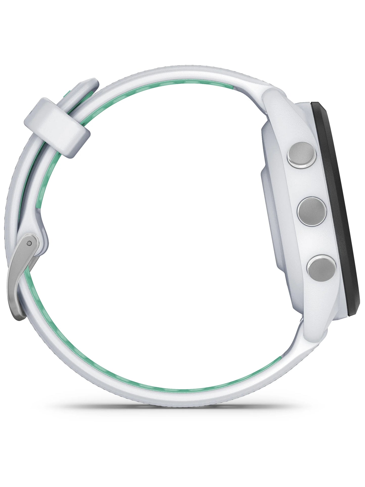 Garmin Forerunner 265S Black Bezel with Whitestone Case and Whitestone_Neo Tropic Silicone Band - Side