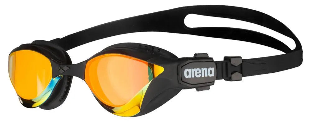 Google Arena Cobra Tri Swipe Mirror Goggles (Model 002508-355-001) for triathlon and competitive swimming, offering superior clarity and anti-fog technology.