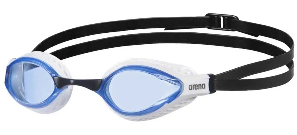 Blue Arena Airspeed Swimming Goggles for competitive swimming, providing enhanced visibility and performance.