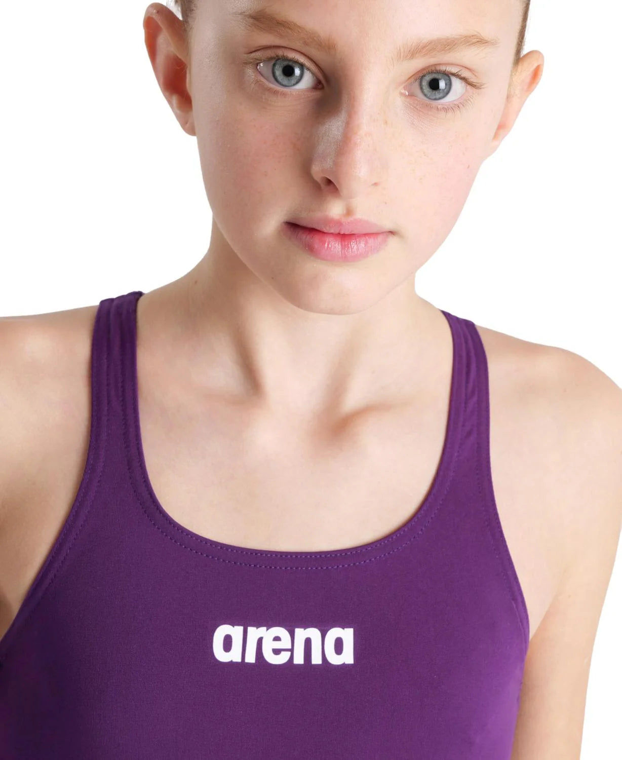 Arena Girls Team Traje de baño Swim Pro color Ciruela