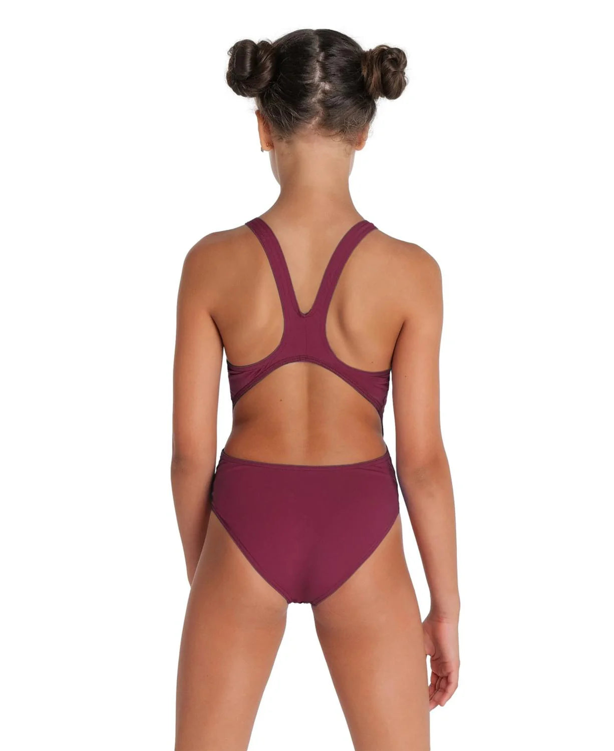 Traje de baño para niñas Arena Swim Tech Solid Color Rojo 