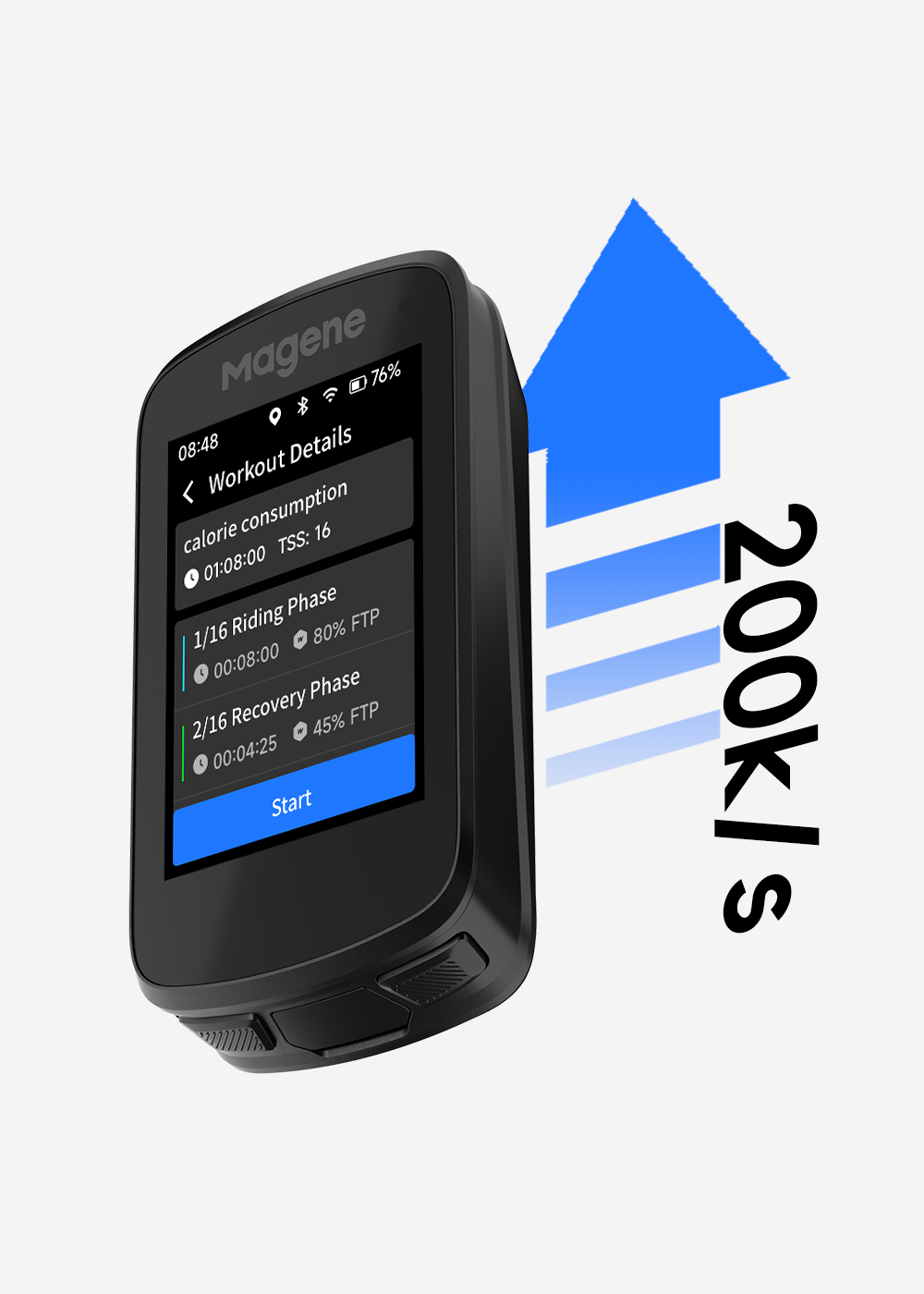 Ciclocomputador inteligente con GPS Magene C606