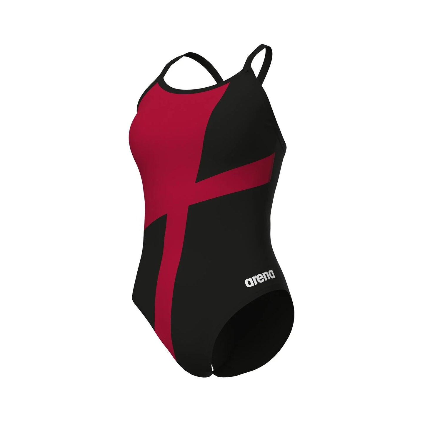 Arena Women's Swimsuit Diamond Lightdrop Back - Black-Red