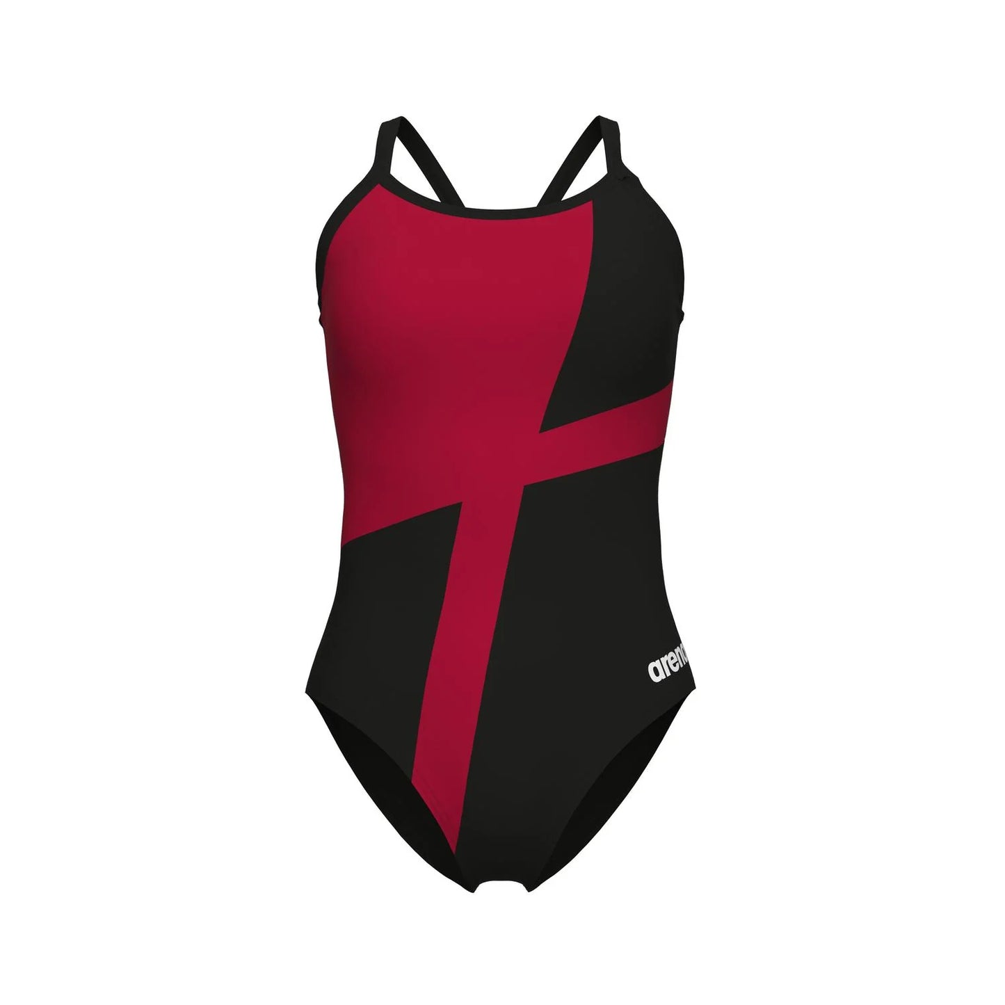 Arena Women's Swimsuit Diamond Lightdrop Back - Black-Red