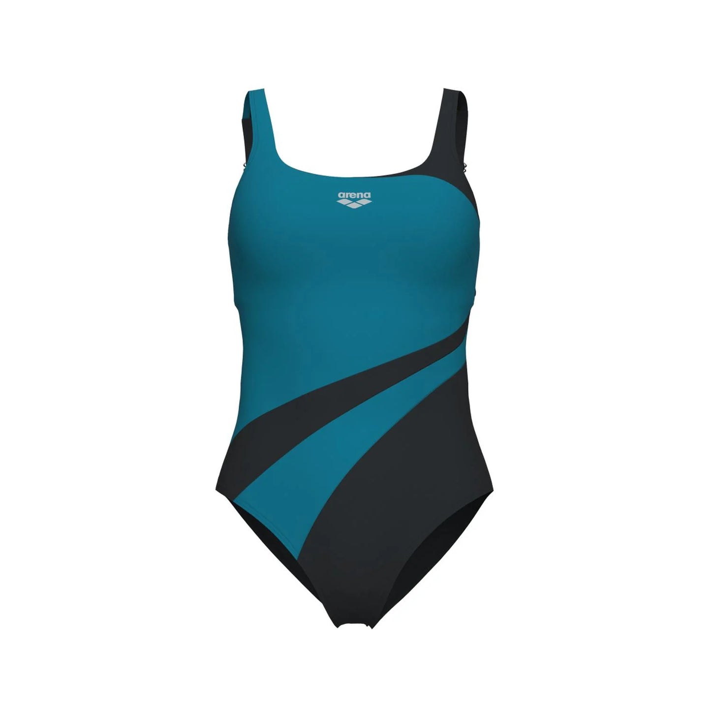 Arena Women Swimsuit Liliana U Back - Night Grey-Green Blue - Only Product - Front