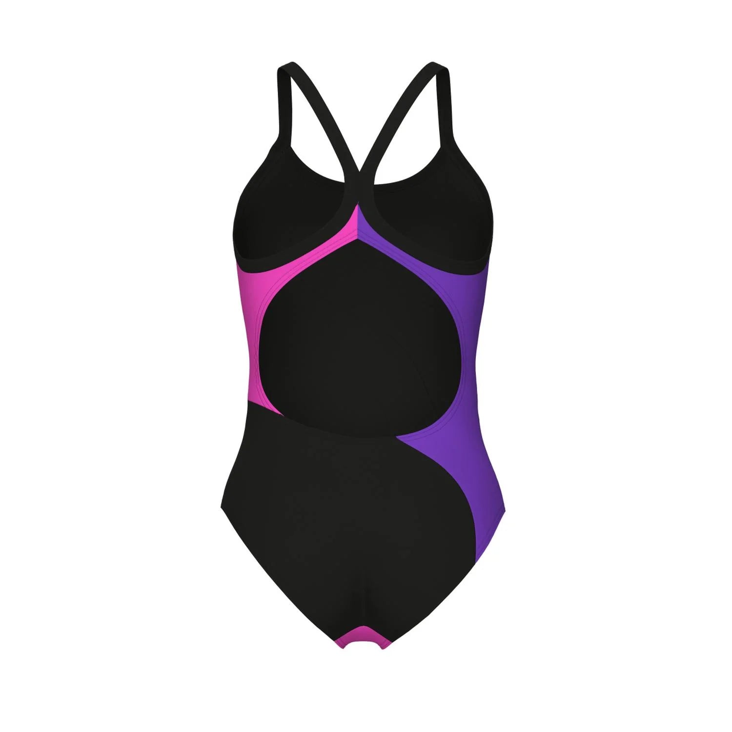 Arena Women Swimsuit Multi Slices Lightdrop Back - Black-Violet-Water-Shocking Pink - Only Product - Back