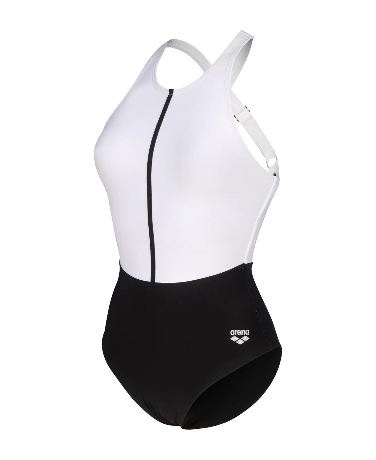 Arena Women Swimsuit Silvia cross back - Black-White-Black - Only product - Front turn right