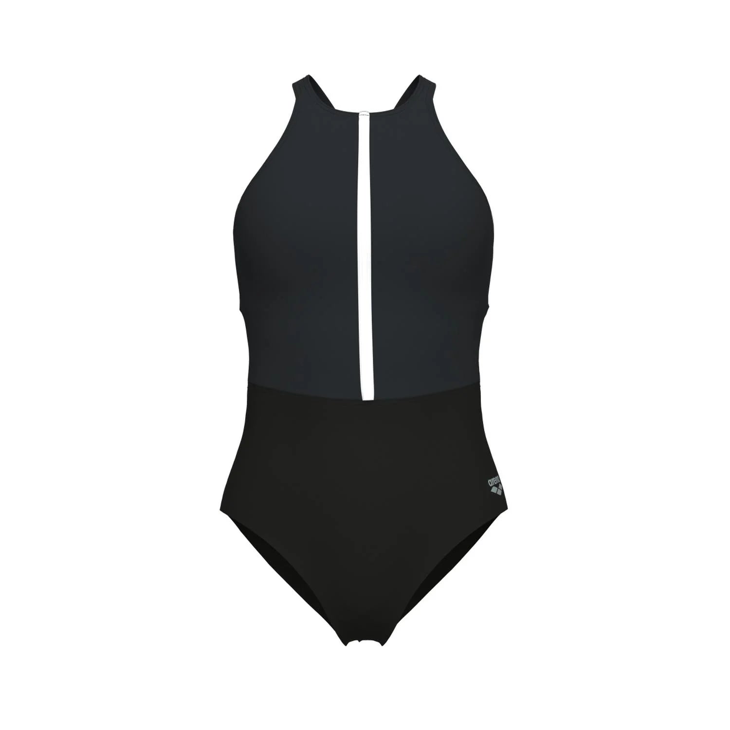 Arena Women Swimsuit Shapewear Silvia Cross Back - Black-Night Grey-White - Only Product Front